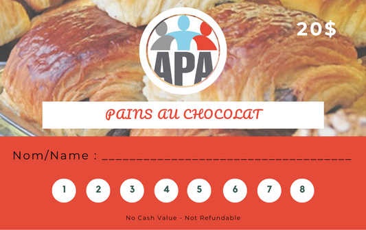 Card for 8 pains au chocolat
